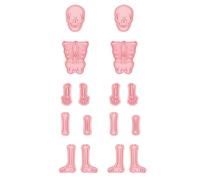 2Set Cookie Stamps Halloween Skeleton Biscuits Molds Fondant Biscuits Pastries Biscuit Cutter Baking Decoration Supplies Cookie Stamps Press for Baking