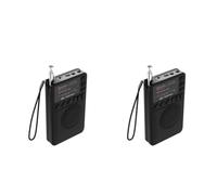 2set DAB Radio Portable, Mini DAB FM Digital Radio with Headphone Jack MP3 Player Rechargeable Color Screen Pocket Radios for Outdoor Camping Hiking