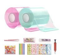2Set Glitter Bubble Nano Tape Toy Set, 2027 New Nano Tape Bubble Kit, DIY Nano Tape Bubble Craft Kit with Pump, Nano Double Sided Super Elastic Balloons, Nano Tape Kit for Making Bubbles Craft (C)