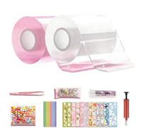 2Set Glitter Bubble Nano Tape Toy Set, 2027 New Nano Tape Bubble Kit, DIY Nano Tape Bubble Craft Kit with Pump, Nano Double Sided Super Elastic Balloons, Nano Tape Kit for Making Bubbles Craft (A)