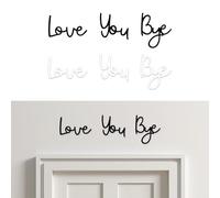 2Set Love You Bye Sign Above Door, Modern Home Decor Unique Entryway Hallway Wall Art Decorations for Hallway Home Entryway and Doorway, with Double-side Stickers