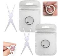 2Set New Ring-Shaped Cat Eye Magnet for Nails,Cat Eye Magnetic Nail Polish Kit, Nail Magnets Cateye for Nails Art,Mini Round Strong Nail Magnet French Tip Tool for Home Salon DIY Manicure