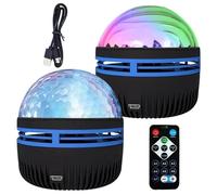 2Set Northern Lights Projector For Bedroom -RGB Dimmable LED Projection Lamp | Night Light Projector With Remote | Rechargeable LED Atmosphere Light With 14 Light Effects For Bedroom, Game Rooms