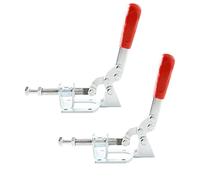 2Set Plunger Stroke Clamp w Flange Base Plate 300lbs Holding Capacity for Suitable for Toolbox, Door, Box, Trunk, Tractor Cover, Smoke Cover, Woodworking Fixture and Quick Release Pull Lock.