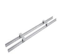 2Set SBR12 300 400 500 600 800 1000 1200 1300 1500mm Fully Supported Linear Rail Slide Shaft Rod With 4Pcs SBR12UU Bearing Block(1200mm)