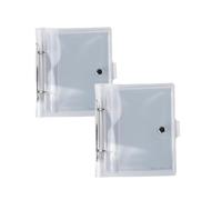 2Set Small Photo Album Holds with Photo Sleeves for 100 Pictures,Recipe Cards Refillable Side Loader Photo Sleeve Mini Photo Flip Book,Photo Holder for Wedding Travel Storage (4x6inch)
