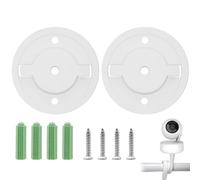 2Set Smart Camera Wall Mounting Base Compatible with Tapo C200 TP-Link C210 Kasa Mount Bracket Base Mount Holder Accessories with Screw White 55mm