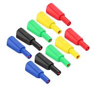 2Set U29 4mm Insulation Banana Plug Electrical Testing Connector Red Black Yellow Green Blue ABS Red Copper Durable Safe Reliable for Lab Equipment Power Tools