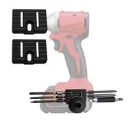 2set Universal Fit Magnetic Bit Holder for Belt Clip - Compatible with Ryobi, Ridgid, DeWalt, Makita, Bosch - Mounts Securely on Right & Left Side of Impact Driver