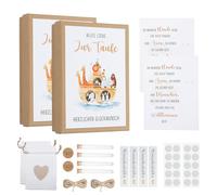 2Set Wish Fulfiller Present Box Set Creative Wish Filler Money Present Box Kit with Hope Filler Greeting Card,Sticker Pendant and Test Tube for Birthday Christmas Thanksgiving(Style 1)
