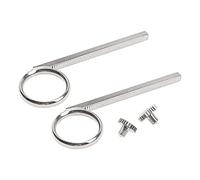 2Set Yootones Trumpet Slide Finger Ring with Fix Screw Kit Compatible with Trumpet Repairing Accessories (Silver)