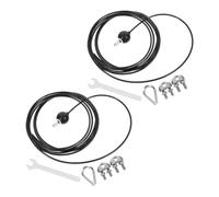 2sets Adjustable Gym Pulley Cable 196 Inch Rubber and Aluminum Alloy