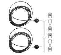 2sets Adjustable Gym Workout Pulley Cable for Pulley System, 196 Inch
