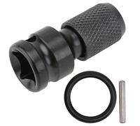 2sets Black Steel Drill Chuck Conversion Kit Adapter | Self Locking Telescopic Headband, Elastic Sleeve and Steel Ball Design, Fits 1/2 Pneumatic Spanners