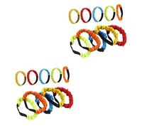 2sets Colorful Elastic Tie Ropes Legged Race Durable Game Bands for Outdoor Parties Sports Events and Family Fun Non Fading and Wear Resistant 10pcs*2