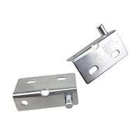 2sets Door Pivot Hinges with Bushing,Silver Right Angle Pivot Hinge Hardware Accessories with Screws