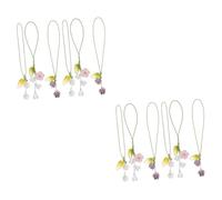 2sets Flower Style Lost Phone Strap Hanging Chain for Mobile Phones Lightweight Decorative Lanyard Suitable for Office School Travel and Outdoor Use 6pcs*2