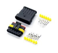 2sets Kit 1/2/3/4/5/6 Pins Way Super Seal Waterproof Electrical Wire Connector Plug Compatible With Car Harness Auto Sealed Socket With(6P 2Ssts)