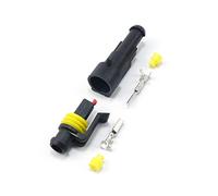 2sets Kit 1/2/3/4/5/6 Pins Way Super Seal Waterproof Electrical Wire Connector Plug Compatible With Car Harness Auto Sealed Socket With(1P 2Ssts)