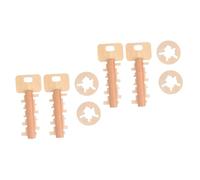 2sets Luban Lock for Intellectual Unlock Key Game Kongming Puzzle for Development Enhance Problem Solving Skills Parent Interaction Fun Educational 2pcs*2