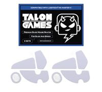 2Sets of TALONGAMES Rounded Curved Edges Mouse Feet Skates Compatible with Logitech MX Master 4 Gaming Mouse Feet Replacement, 0.8mm, Pure PTFE Material Super Smooth Glide Pads