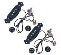 2sets Pre-wired Cigar Box Guitar Pickup with Volume & Tone for Electric Guitar