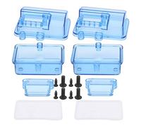 2Sets RC Receiver Box Radio Receiver Protector Waterproof Receiving Box Splashproof Durable Service Life Upgrade Transparent Blue RC Cars Boats