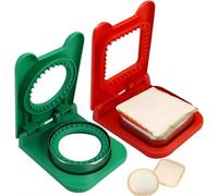 2Sets Sandwich Cutter Sealer Bread Cutting,Uncrustables Sandwich Cutter and Sealer, Circle and Square Sandwich Cutters for Breakfast Sandwich Bread Mold Toast Kitchen Gadgets