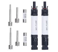 2Sets Solar PV Connectors Set, IP68 Anti 1000V Solar Built in Connector, Easy to Plug Unplug for Solar Cables Controllers Panels, with PPO Plastic Body Copper Ti (20A)