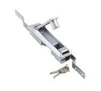 2sets Zinc Alloy Control Lock Power Distribution Control Cabinet Door Lock Connecting Rod Locks Electric Cabine(2sets-Silver)