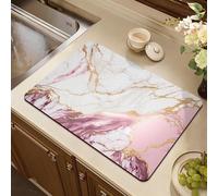 2size Marble Effect Cork Placemats, Easy To Clean Wipeable Place Mats, Heat Resistant Waterproof Non-Slip Cork Table Mats, Heat Resistant, Waterproof, Non-Slip Cork Table Mats In Matte Finish