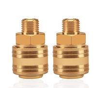 2stk Air Line Connectors 1/4" BSP Euro Airline Hose Compressor Fittings Air Coupler and Plug Kit Couplings Connector Male