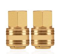 2stk Air Line Connectors 1/4" BSP Euro Airline Hose Compressor Fittings Air Coupler and Plug Kit Couplings Connector Female
