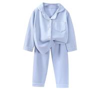 2T Boys Clothes Children's Thermal Underwear Set with Three of Cotton and Thickened Fabric for Men and Women's Winter Home Wear Baby's Clothing 2T Boys Clothes (Blue, 7-8 Years)