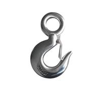2T Stainless Steel American Eye Hook With Safety Latch For Heavy | WLL 2 marking and safety latch for secure heavy duty lifting up to 2 tonnes
