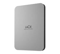 2TB LaCie Mobile Drive, USB 3.2 Gen 1 USB-C, 130 MB/s, Silver