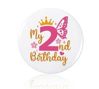 2th Birthday Badge, Birthday Girl Badge, Celebrate Your Little Princess's Special Day with a Sparkling, Party Accessor, Celebration Decoration