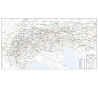 2theAlps: Ski Resorts of the Alps Wall Map - 101 x 55 cm - Art Quality Print on Polypropylene