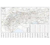 2theAlps: Ski Resorts of the Alps Wall Map with Index - 86 x 56 cm - Paper Rolled
