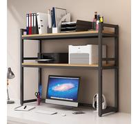 2Tier Adjustable BookshelfDesk Tabletop Book Display Stand Printer Stand Open Shelf Organizer 95CMDesk rage Solution