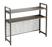 2Tier Desktop Bookshelf OrganizerSpaceSaving Shelving for Dorm Room Home Office and StudyStylish rage Solution for Books Files and Decor