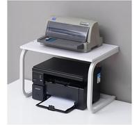 2Tier Desktop Printer StandHome Office Sto Shelf for Easy Access to Printers Scanners & Fax Machines Under Desk(White 48x30x33cm)