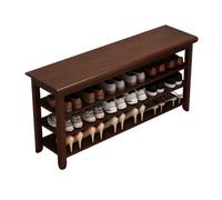 2Tier Entryway Shoe rage Bench Adjustable Hallway nizer with Seat 47.2" Shoe Rack with Shelves Stylish Shoes rage Solution for Living Room and Entryway (Color: A)