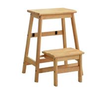 2Tier Folding Step StoolMultiPurpose Wooden Ladder Chair for Home & LibraryCompact Modern Design for Easy Storage & Versatile Use