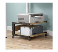 2Tier Rolling Printer Stand for Home OfficeMobile Copier Shelf Under Desk Printer Rack Adjustable Height Sturdy Storage Solution SpaceSaving Design