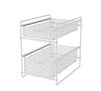 2Tier Sliding Cabinet Basket nizerMesh Sto Rack with PullOut sCarbon Steel for Un Sink/Bureau/L