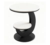 2Tier White Accent Table Small Coffee Table for Living Room Bedroom or Sofa Corner Versatile Storage Side Table Modern Design Large Size