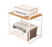 2Tier Wooden Printer Stand with Drawer MultiPurpose Desk for Home Office Storage for Files & Books Ideal for Printers Scanners Fax Machines