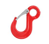 2Ton Round Fixed Alloy Steel Eye Lifting Hook with Latch Alloy Steel Crane Hoist Hook for Ship Construction Load Bearing 3200kg