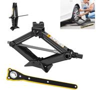2Ton Scissor Jack for Car With Ratchet - Heavy Duty Steel Rustproof Labor-saving Scissor Car Jack Floor Lift 11-39cm Lifting Jack, Wind Up Tools for Van Emergency Kit, Tyre Repair Changing Tool